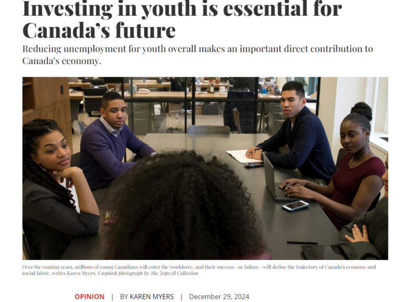 Investing in Youth is Essential for Canada’s Future Article